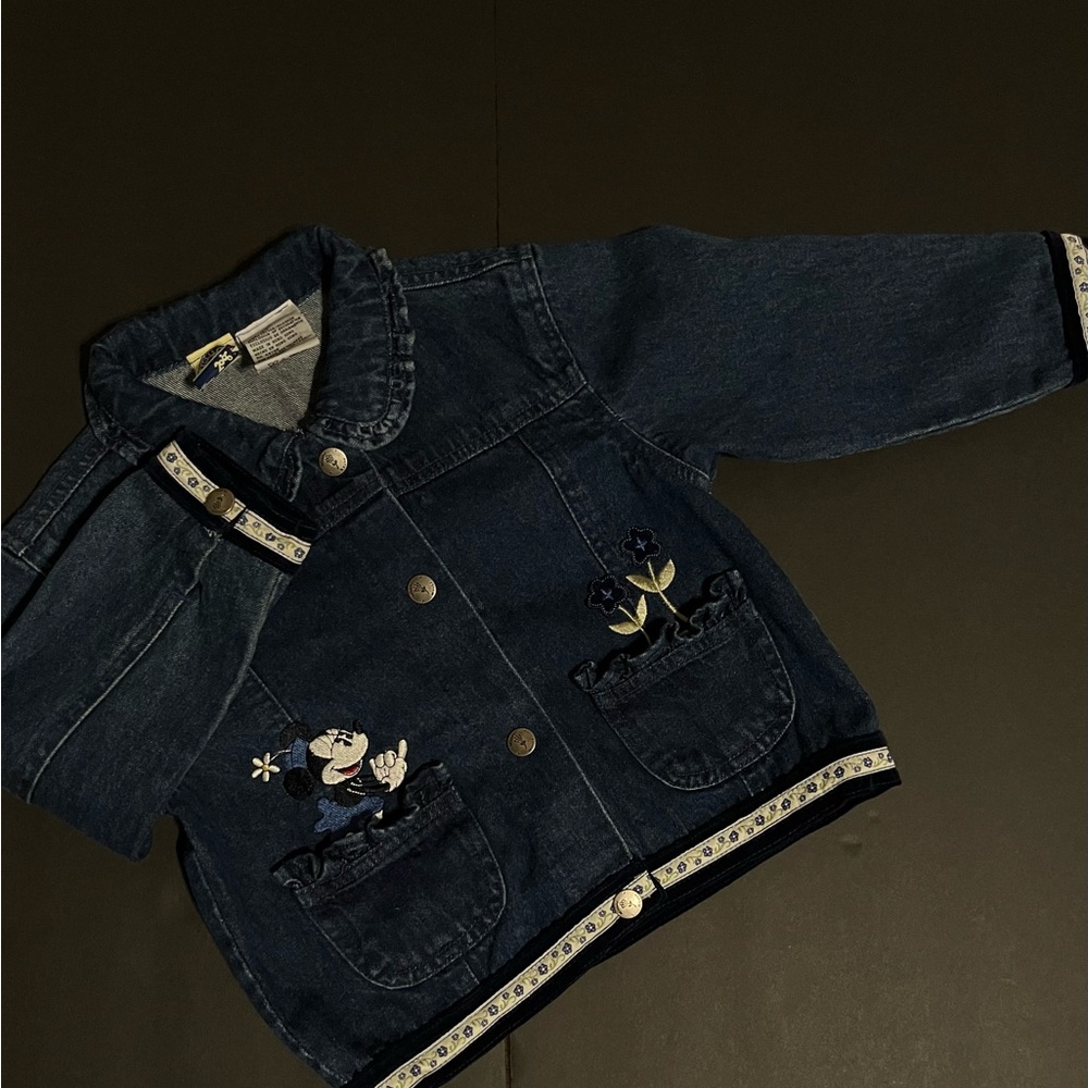 Kids Denim Jacket with Embroidered Design